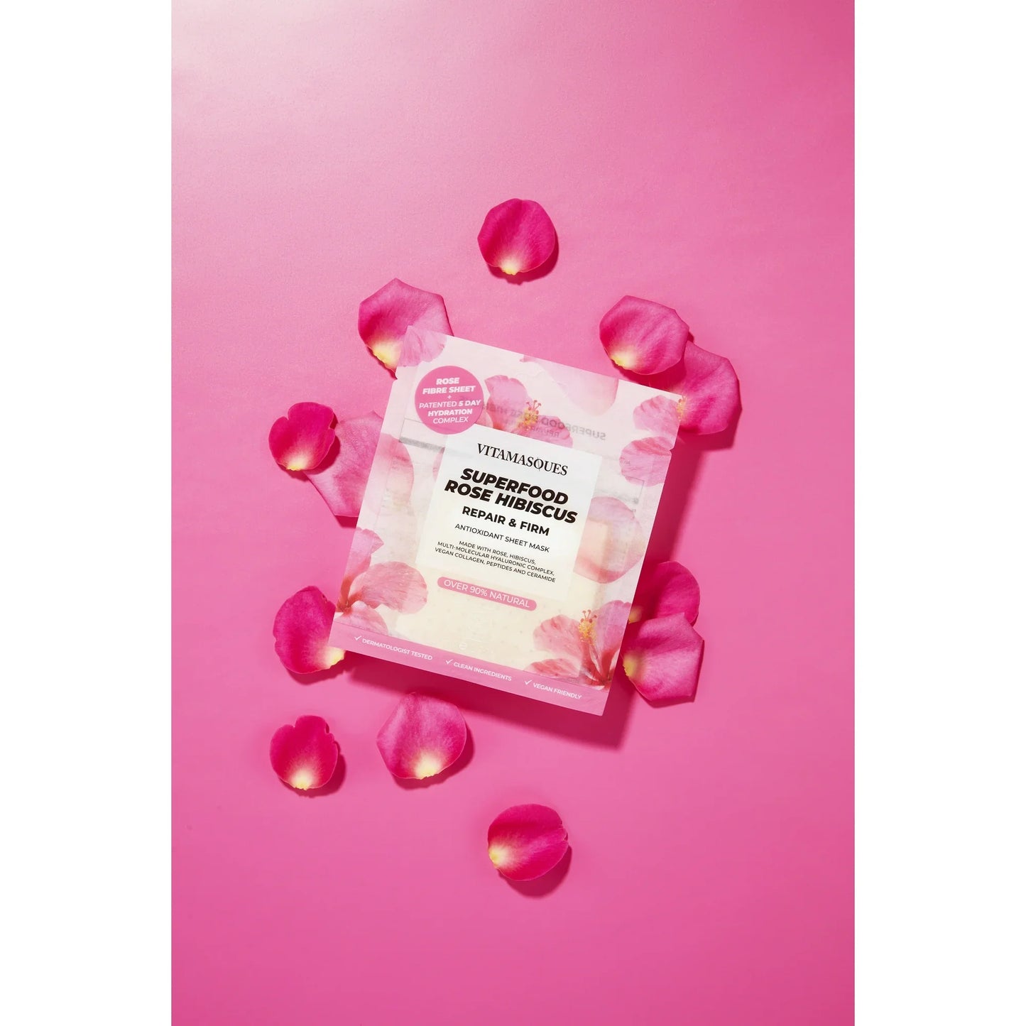 Vitamasques Superfood Rose Hibiscus Repair & Firm Antioxidant Sheet Mask