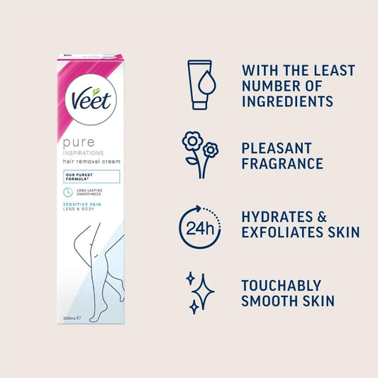 Veet Pure Inspirations Hair Removal Cream Sensitive Skin