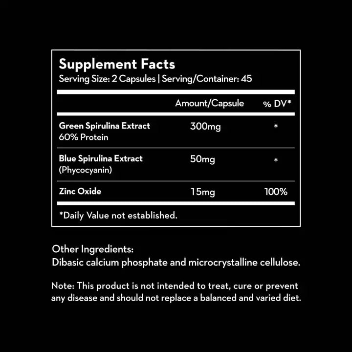 VERSUS Green & Blue Spirulina 70 Capsules