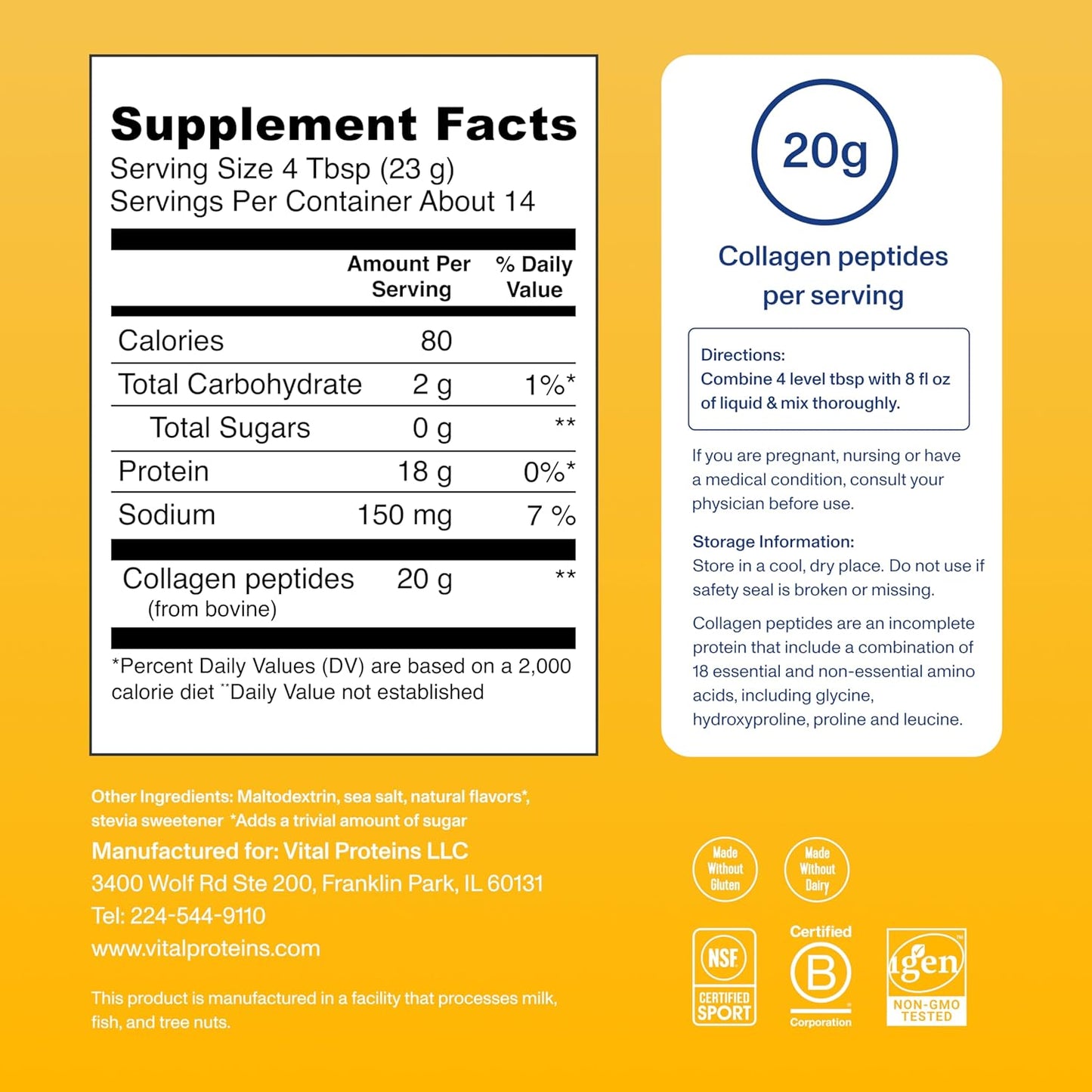 Vital Proteins Collagen Peptides - Vanilla