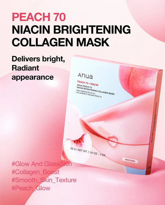 Anua - Peach 70 Niacin Brightening Collagen Mask - 38G/1.34oz