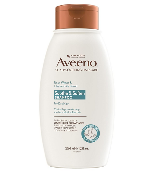 Aveeno Rosewater & Chamomile Blend Soothe and Soften Shampoo