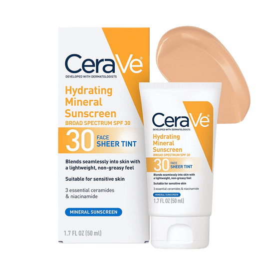 CeraVe Hydrating Mineral Sunscreen SPF 30 Face Sheer Tint (50ml)