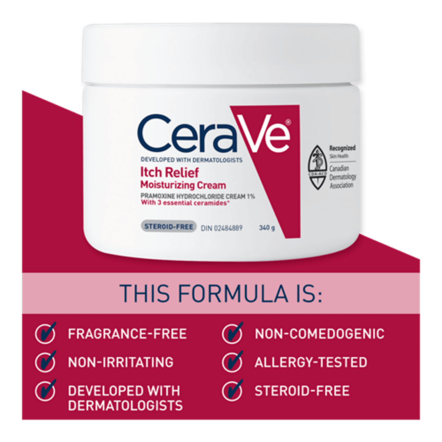 CeraVe Itch Relief Moisturizing Cream (340g) Canadian Variant