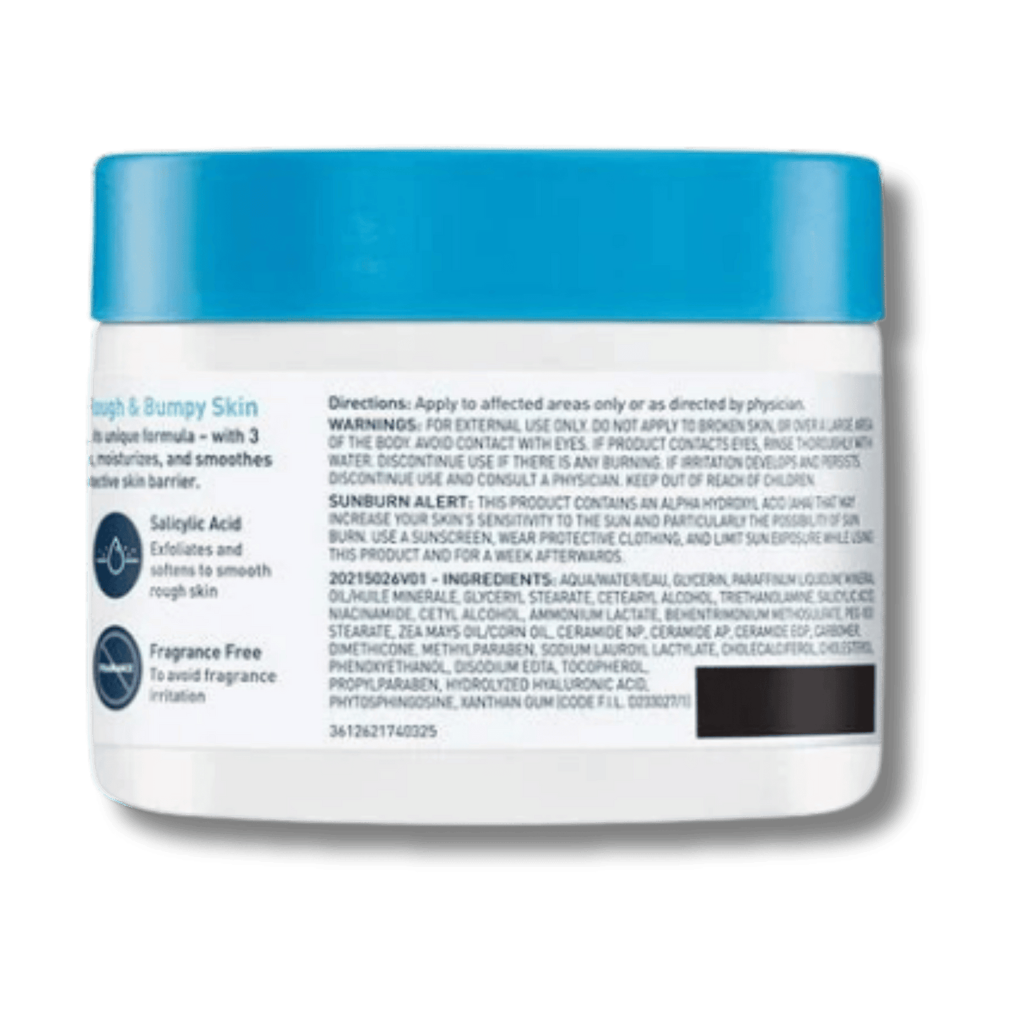 CeraVe Salicylic Acid Cream for Rough and Bumpy Skin (340g)