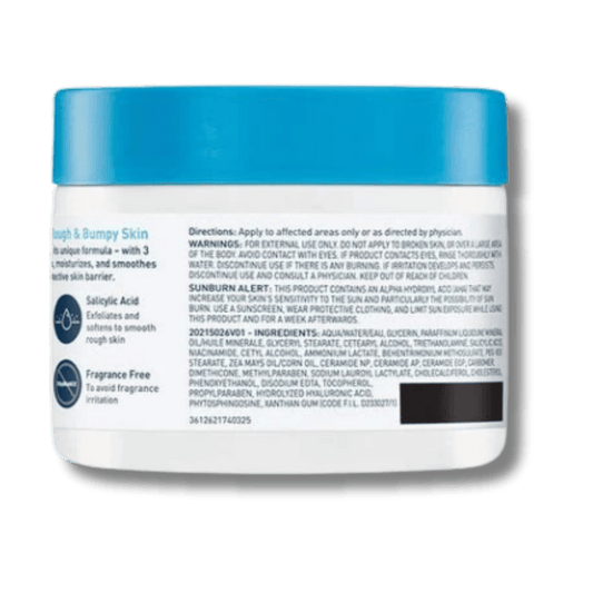 CeraVe Salicylic Acid Cream for Rough and Bumpy Skin (340g)