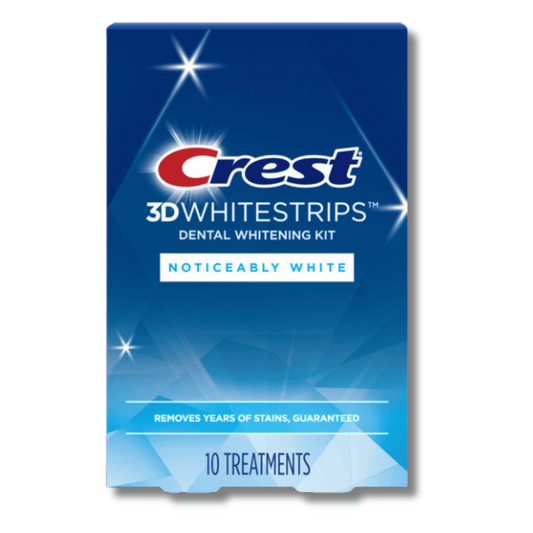 Crest 3D Whitestrips Dental Whitening Kit, Noticeably White, 10 Treatments - 10 Ct