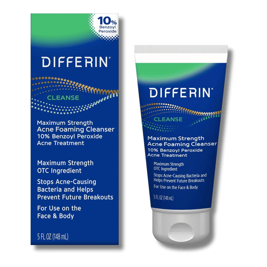 Differin 10% Benzoyl Peroxide Acne Foaming Cleanser (148ml)