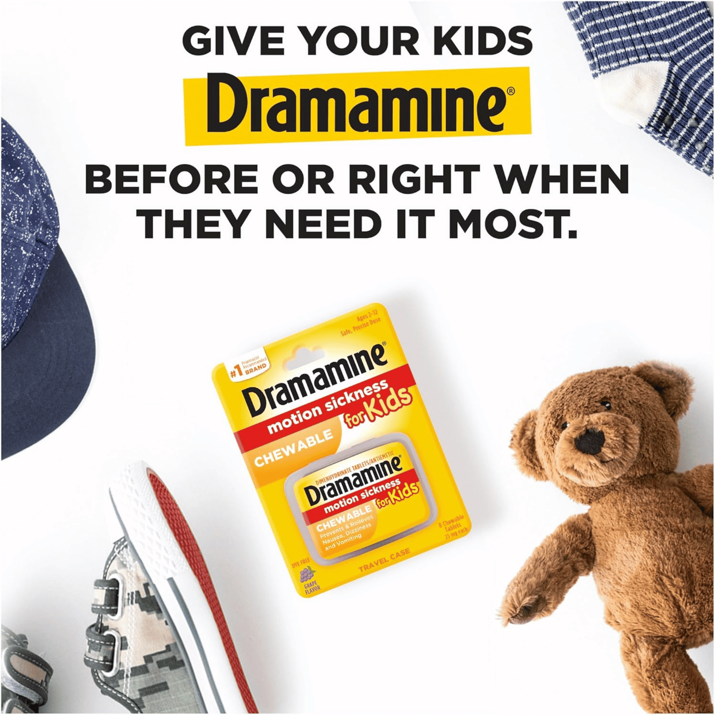 Dramamine Motion Sickness For Kids Chewable (25mg Each)