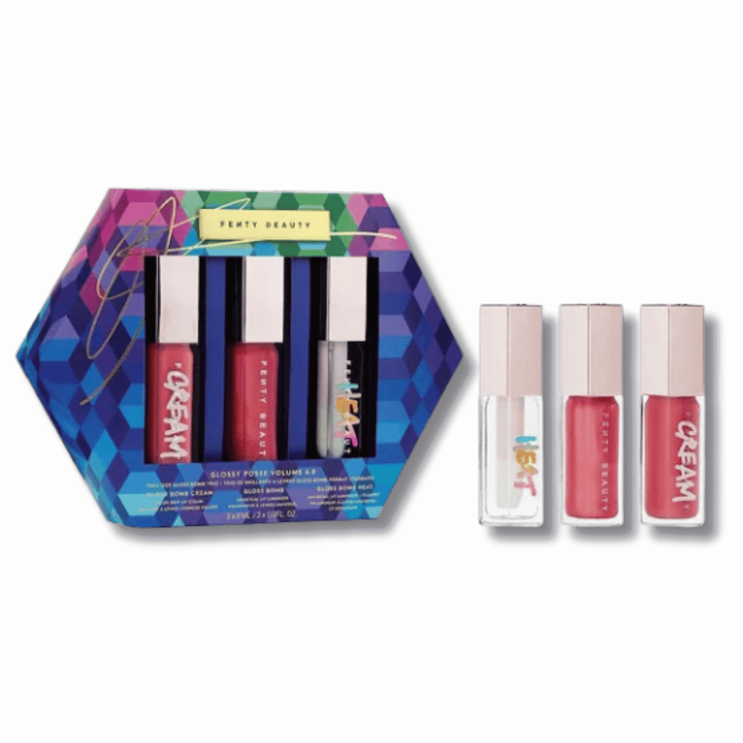 Fenty Beauty Glossy Posse Volume 6.0 Full-Size Gloss Bomb Trio (3x9ml)