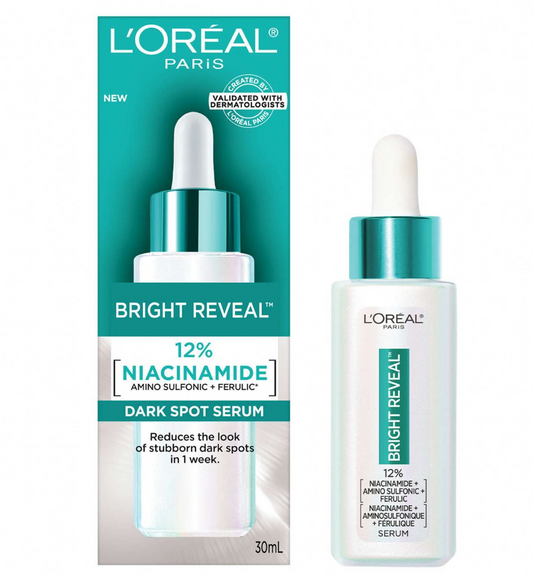 L'Oreal Paris Bright Reveal [12% Niacinamide + Amino Sulfonic + Ferulic] Dark Spot Serum