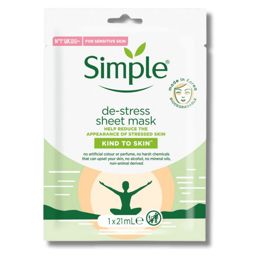Simple Kind to Skin De-Stress Sheet Mask (1x21ml)