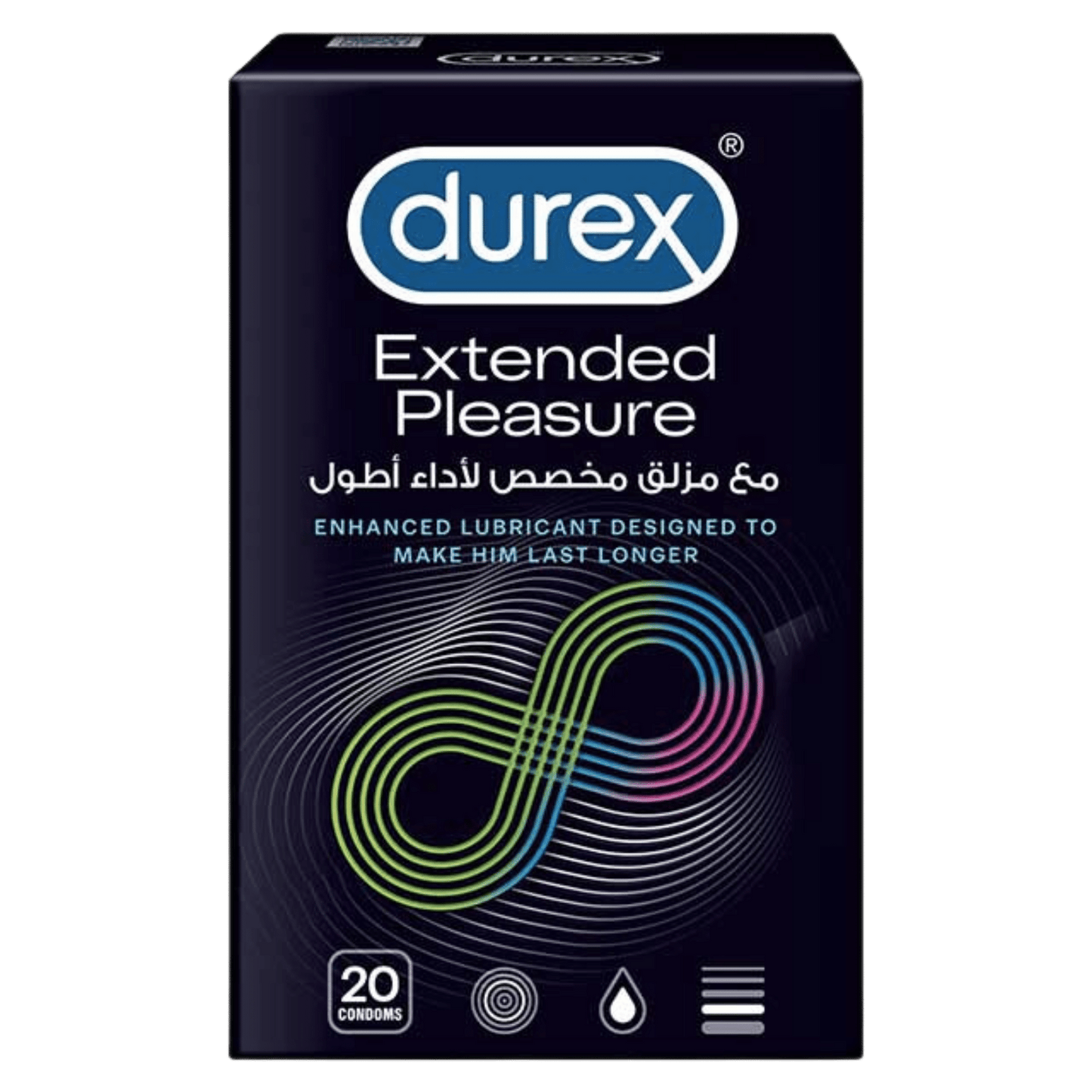 Durex Extended Pleasure Condoms (Pack of 20 Condoms)