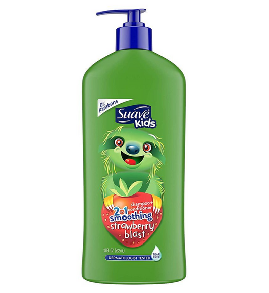 Suave Kids 2-in-1 Smoothing Strawberry Blast Shampoo + Conditioner