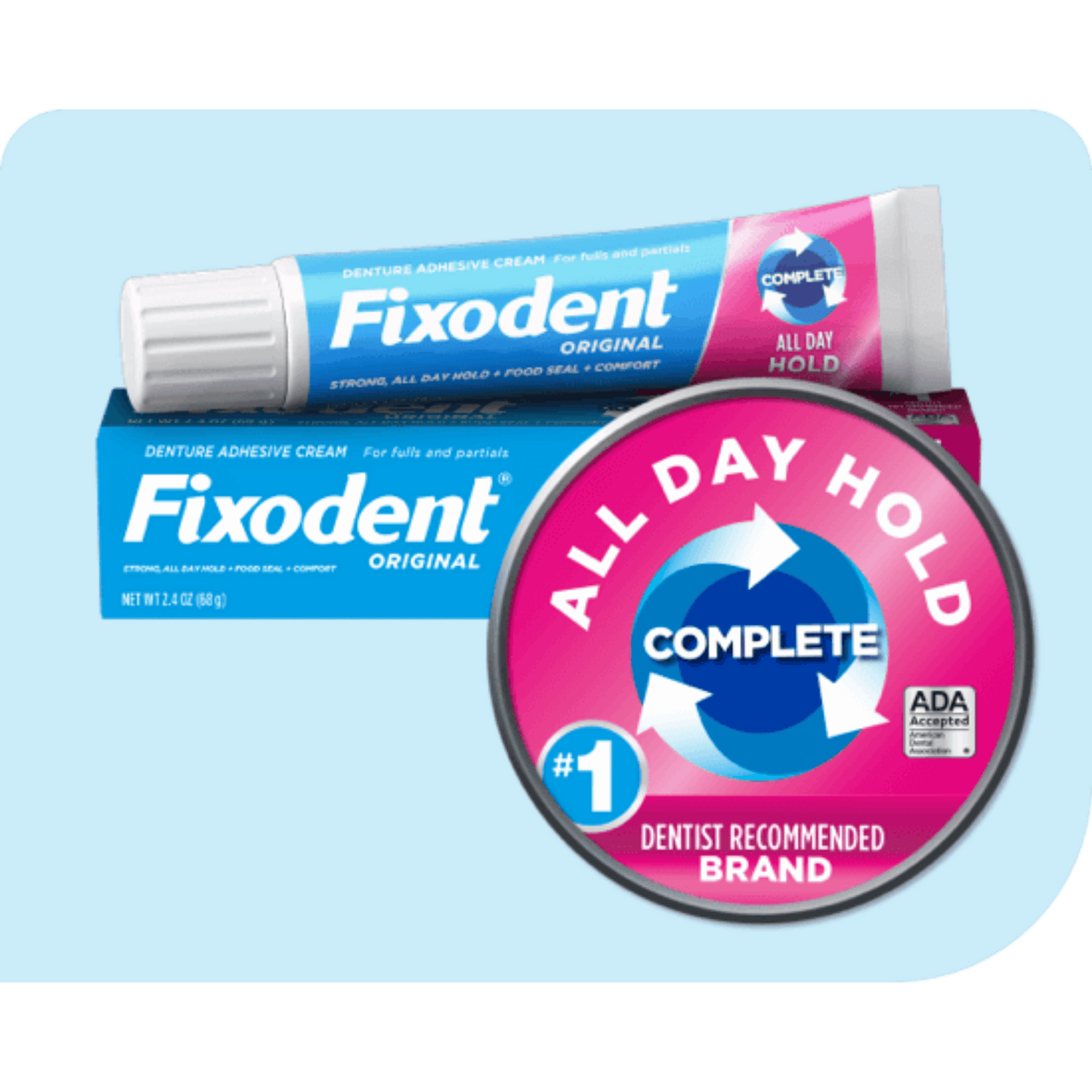 Fixodent Plus Adhesives Denture Cream (68g)