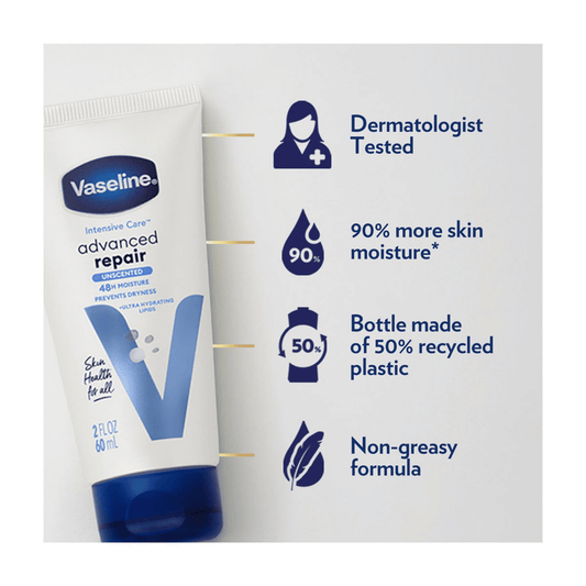 Vaseline Advanced repair unscented 48H Moisture(60ml)