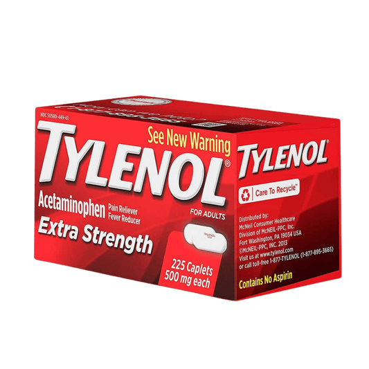 Tylenol Extra Strength Acetaminophen Pain Reliever/Fever Reducer - 225 Caplets, (500mg)