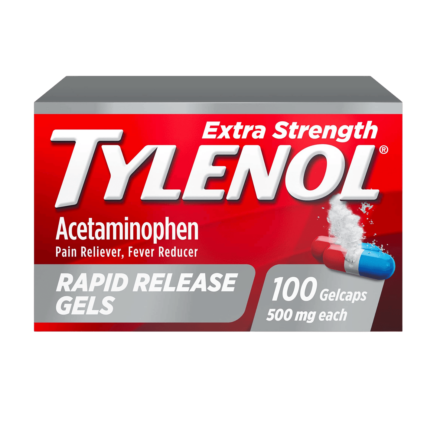 Tylenol Extra Strength Rapid Release Gels 100 CT (500mg)