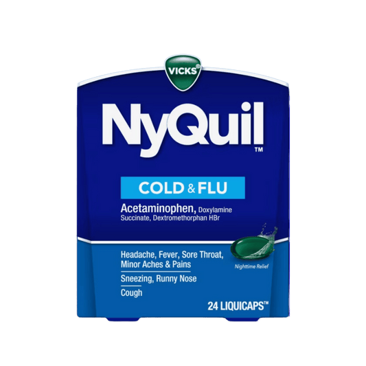 Vicks Nyquil Cold & Flu Nighttime Relief 24 LiquiCaps