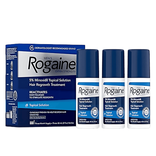 Rogaine Men's Extra Strength 5% Minoxidil Topical Solution Hair Regrowth (3x60ml)