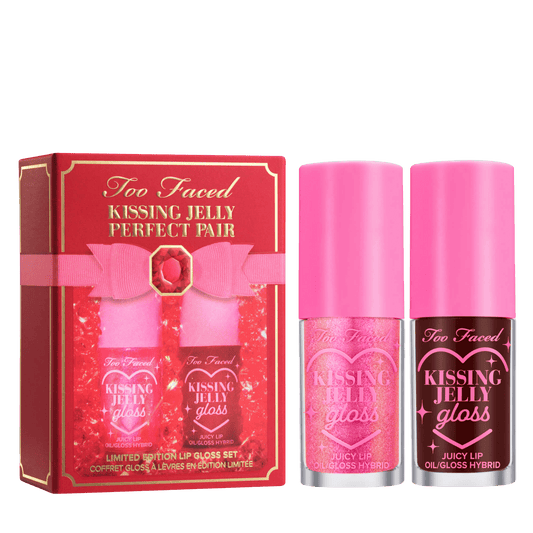 Too Faced Kissing Jelly Favorites Lip Oil Gloss Duo Gift Set (4.50ml)