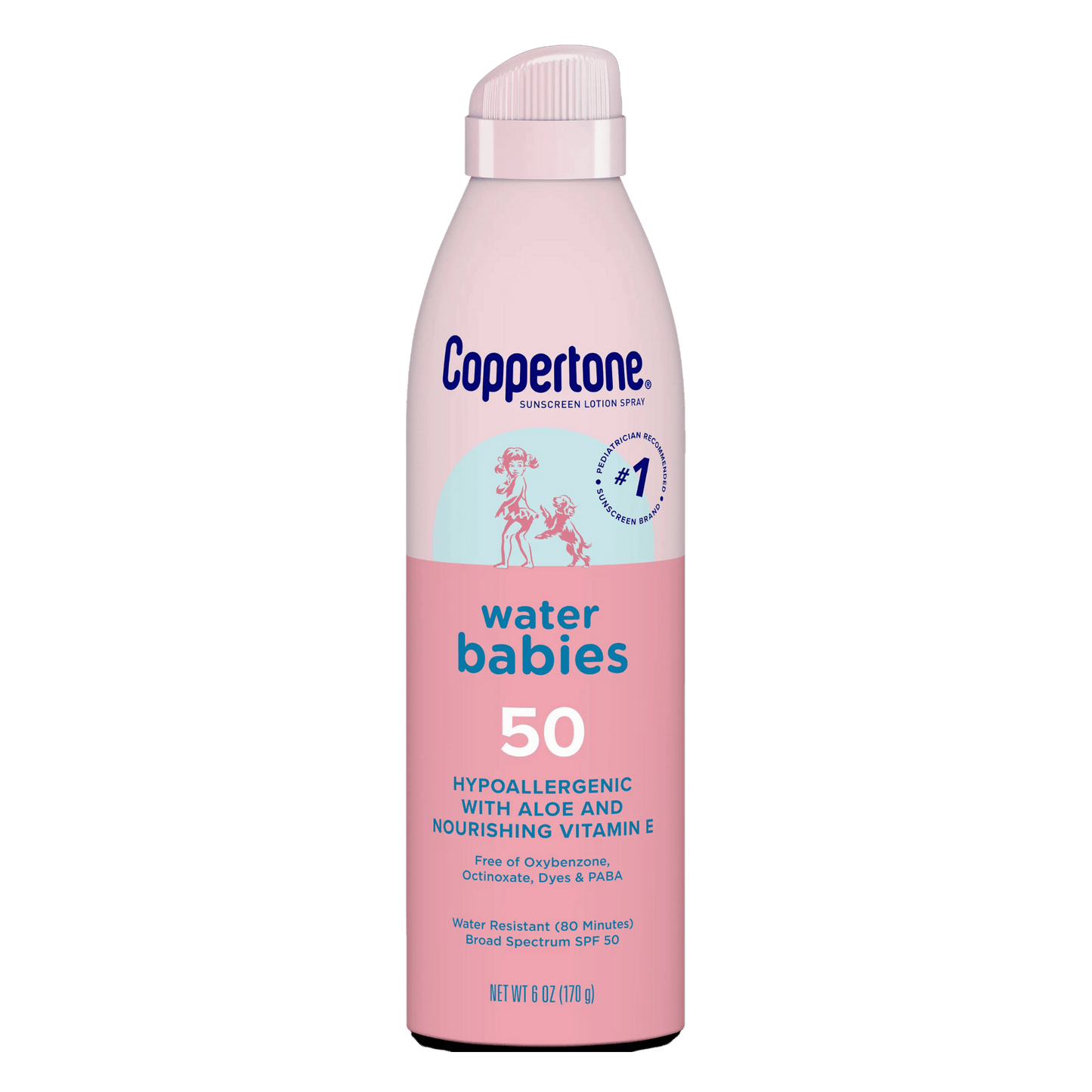 Coppertone Water Babies 50 SPF Sunscreen Lotion Spray