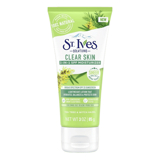 St Ives Clear Skin 3 in 1 SPF 25 Moisturizer (85g)