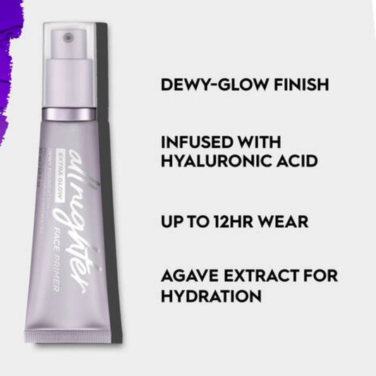 Urban Decay All Nighter Ultra Glow Face Primer Dewy Foundation Grip