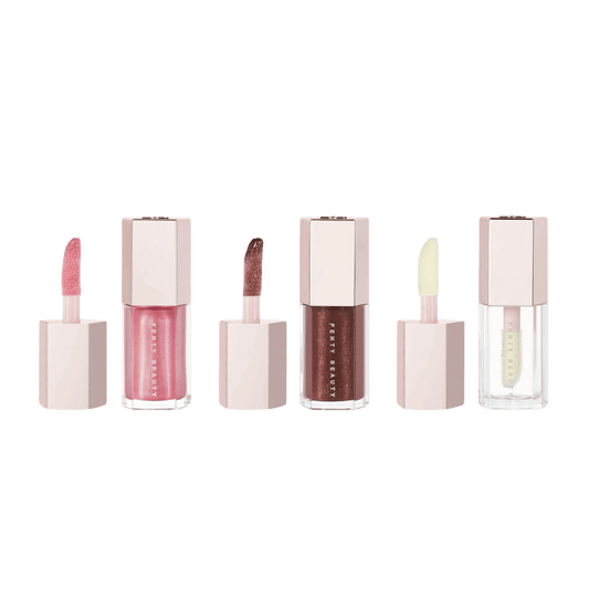 Fenty Triple Drip Gloss Bomb Trio - (3 x 5.5 ml) Fussy/Hot Chocolit/Glass Slipper