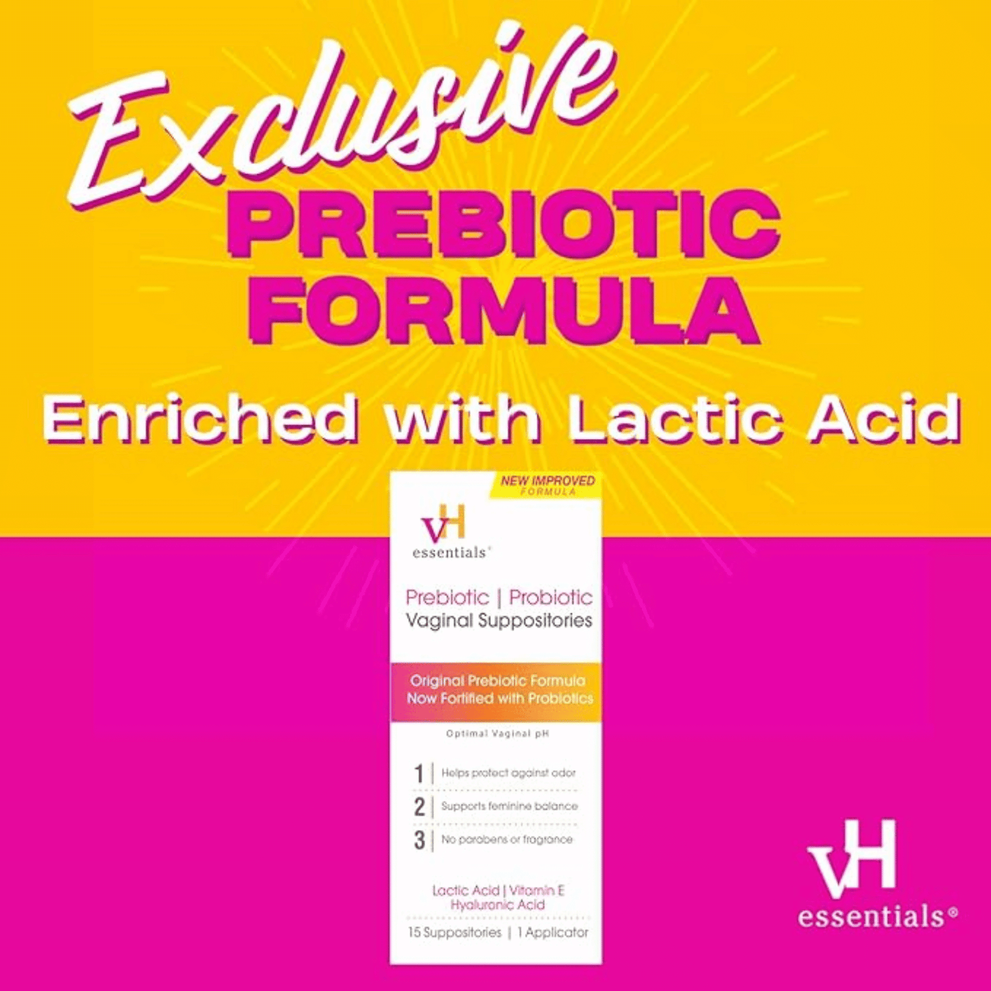 Vh Essentials - Vaginal Suppositories Pre - 1 Each - 15 Ct