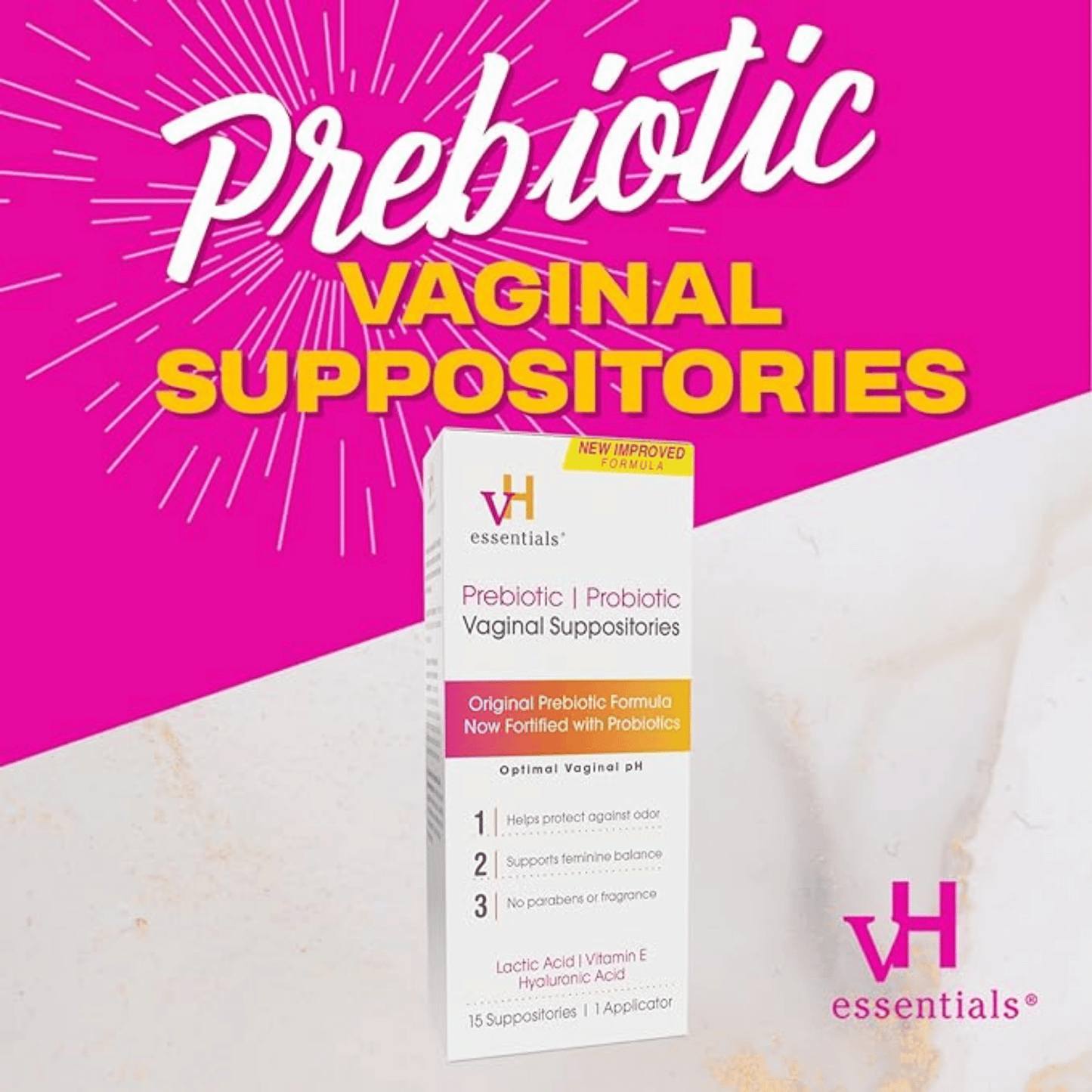 Vh Essentials - Vaginal Suppositories Pre - 1 Each - 15 Ct