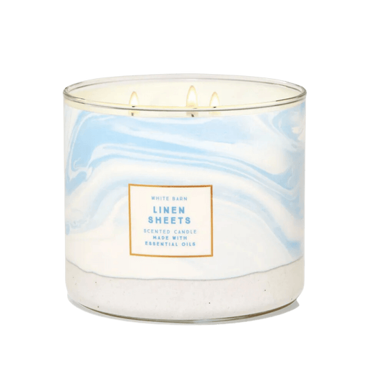 White Barn Linen Sheets 3 Wick Candle (411g)