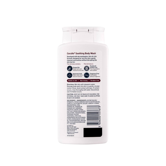 CeraVe Soothing Body Wash for Dry Skin (296ml)